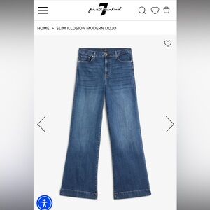 7 For All Mankind Slim Illusion Modern Dojo Flare Jeans in Blue